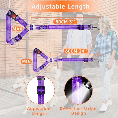 Seyezo Dog Car Seat Belt for Car, 2 Piece Set Retractable Dog Car Harness - Image 6