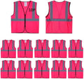 Pink Safety Vests 10 Pack by SafetyClothing