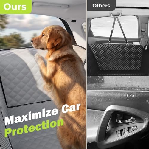 Pecute Back Seat Extender for Dogs 56.29 * 28.74 in, Car Window Fixing for - Image 3