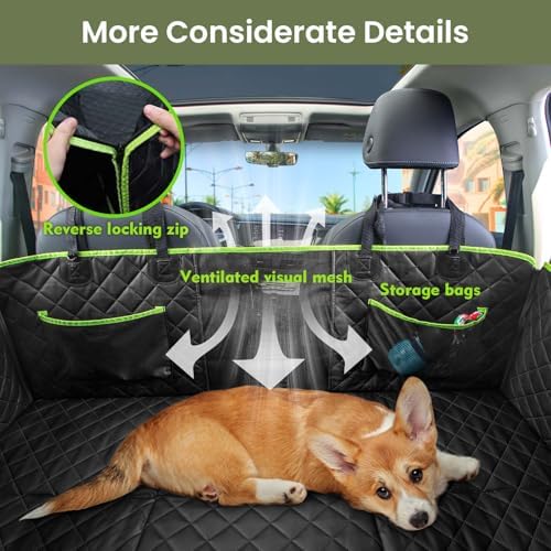 Dog Car Seat Cover for Back Seat, Waterproof Leather Fabric Back Seat Extender - Image 6