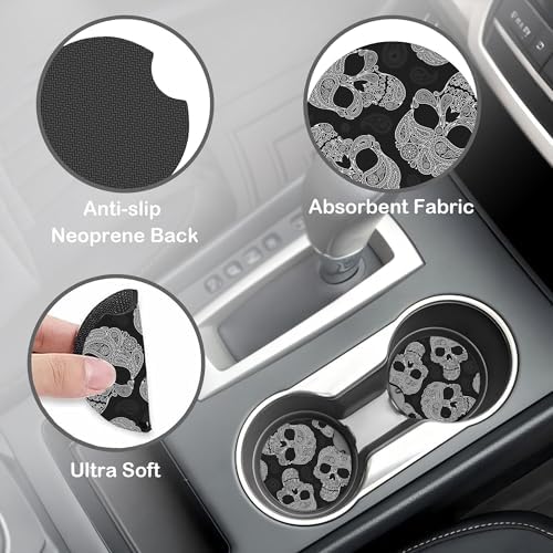 Floral Skull Steering Wheel Cover - Image 4