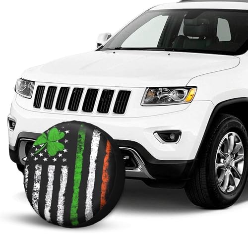 Vintage Irish American Flag Weatherproof Spare Tire Cover - Image 2