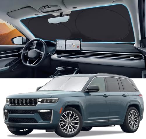 Windshield Sun Shade for Jeep Grand Cherokee 2011-2024 2025 2026 Sunshade by INSAUTO