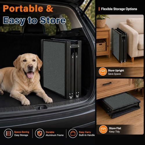 Dog Ramp for Car, 71 x 20 in Folding Pet Ramp for Large Dogs, 250 lbs - Image 7
