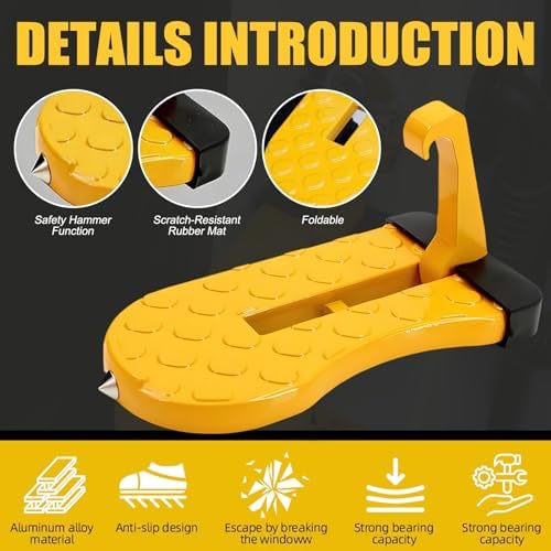 Sakerplus Adventure Ready SUV Roof Step, Heavy Duty 510lbs Capacity, Universal - Image 2