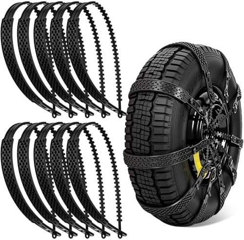 BBTO 10 Pcs TPU Snow Tire Chains Emergency Anti Skid Straps by BBTO
