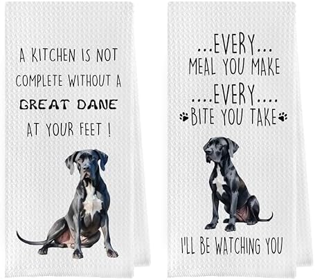 Great Dane Dish Towels Set by Geqtt