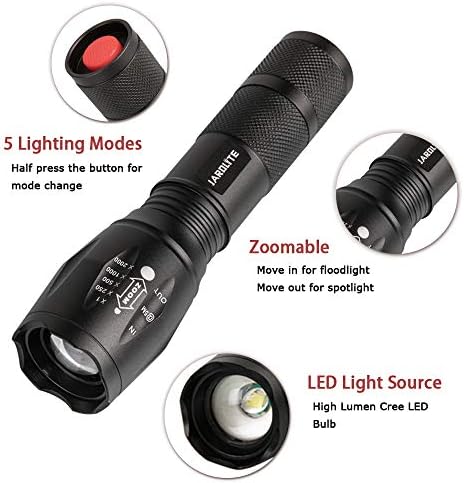JARDLITE 8 Pack LED Emergency Handheld Flashlight, Adjustable Focus, Water - Image 4