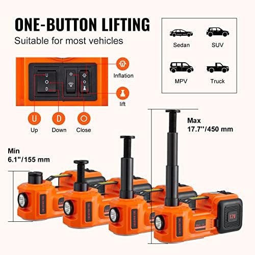 VEVOR Electric Car Jack, 5 Ton/11023 LBS Hydraulic Jack Lift - Image 3