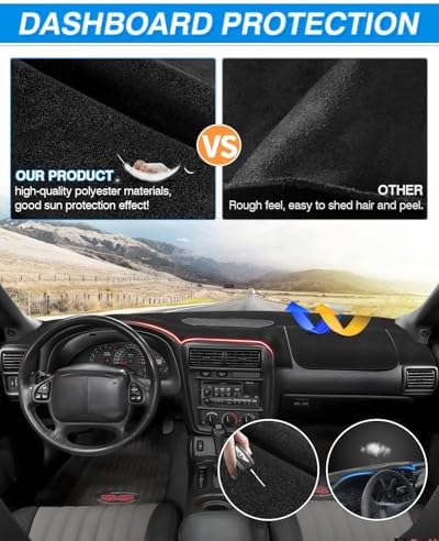 CARTIST Dash Cover for Chevy Chevrolet Camaro 1997-2002 Dashboard Cover Mat - Image 5