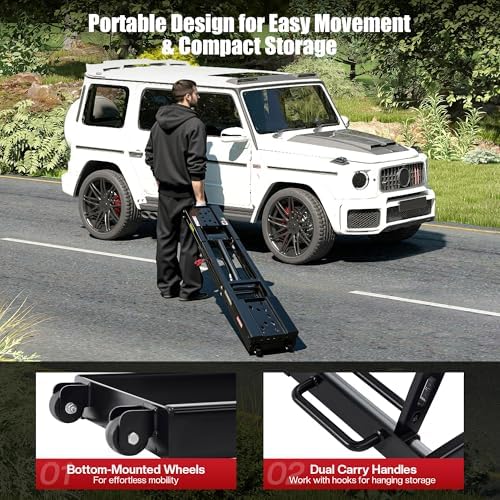 SPECRAFT 8000LBS Black Portable Hydraulic Car Lift, Home Garage - Image 6