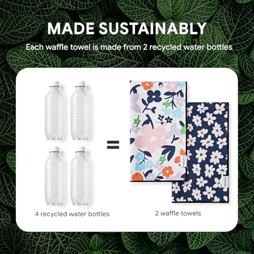 RECYCO Waffle Kitchen Towel Set of 2 - Image 6
