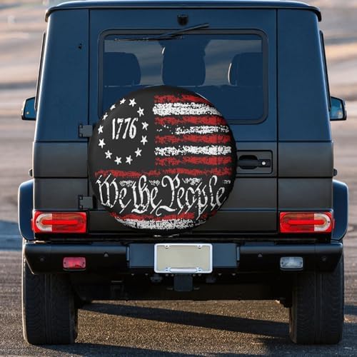 Vintage America American Flag Weatherproof Spare Tire Cover - Image 3