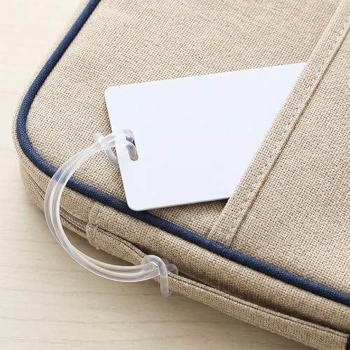50 Pack 6 Inch Clear Plastic Luggage Tag Straps Loops, Transparent Name Tag - Image 4