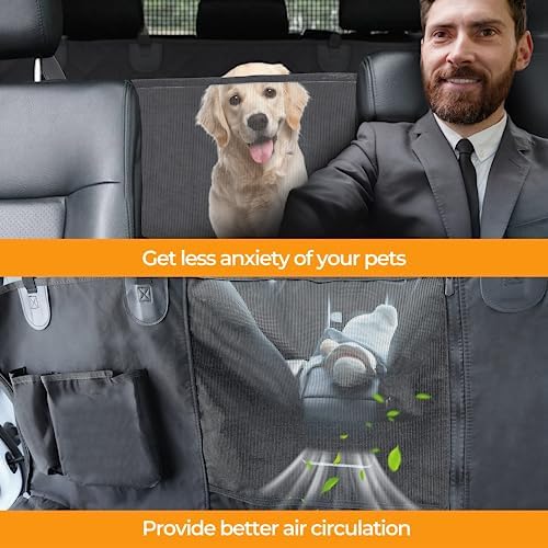 YSSOA Dog Car Seat Cover for Back Seat, Durable Waterproof Nonslip Pets Hammock - Image 6