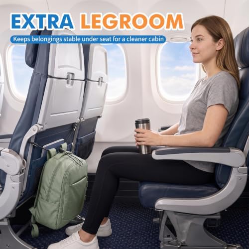 Seat Bag Strap for Airplane Travel, Small Bungee Cords - Image 4