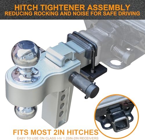 Hitch Tightener, Anti Rattle Clamp Stabilizer for1.25 to 2" Hitches - Image 4
