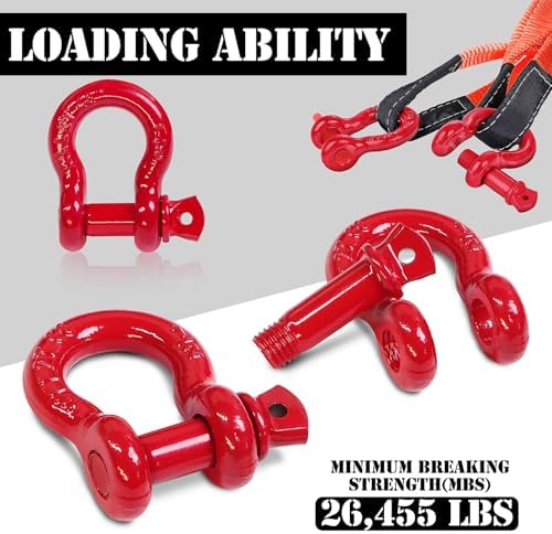 1/2" D Ring Shackle with 5/8" Screw Pin, 2T Working Load Limit / 12T Minimum - Image 3