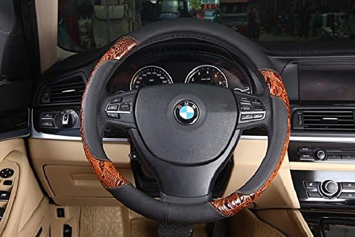 Steering Wheel Cover, Anti Slip Cover, Crocodile Grain Leather - Image 2
