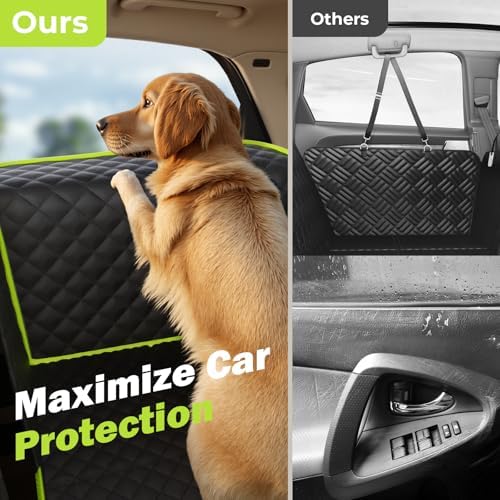 Pecute Dog Car Seat Cover for Back Seat 53.54 * 23.62 in, Car Window Fixing for - Image 3