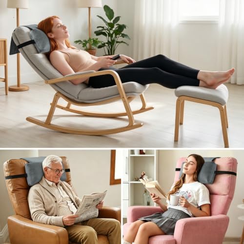 Head Recliner Pillow Adjustable Shredded Memory Foam Headrest Pillows - Image 6