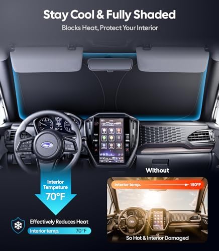 Wigoo for Subaru Forester 2019-2026 Windshield Sunshade, Keeps Cool - Image 2