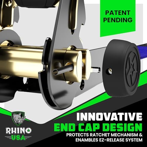 Rhino USA Ratchet Straps Tie Downs - 1in x 15ft - Image 3