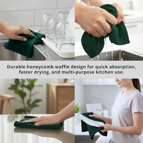PurpleEssences Solid Kitchen Cloths, Dish Towel 15x25 Set of 6 - Image 5