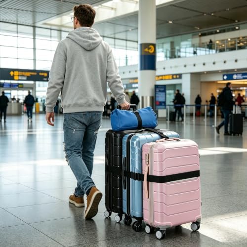 5 Packs Luggage Straps for Suitcases, Connect Up to 4 Suitcases ＆ Add a Bag - Image 2