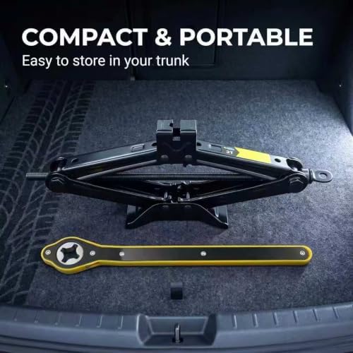 3 Ton Scissor Jack Kit, Portable Car Tire Tool Set - Image 5