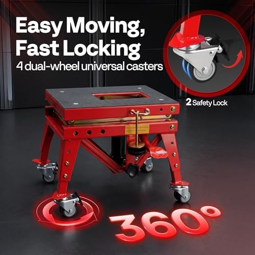 VIVOHOME 350 Lbs Hydraulic Motorcycle Lift Table Motorcycle Scissor Jack - Image 5