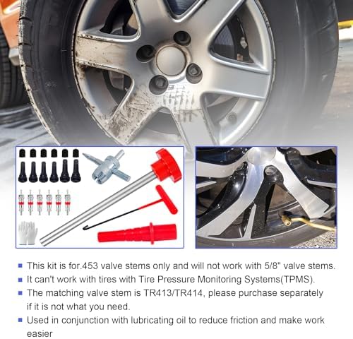 Quick Change Tire Valve Tool Kit, Tire Valve Stem Core Quickly Replacement Tool - Image 2
