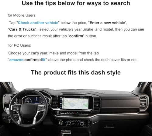 Yiz Dash Cover Mat for Chevy Chevrolet Silverado/GMC SierraJ310 - Image 3