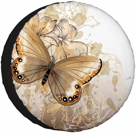 Big Butterfly Spare Tire Cover for RV Trailer Beautiful and Water Butterfly by NOMEDOGYIM