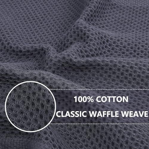 Homaxy 100% Cotton Waffle Weave Kitchen Dish Towels 12-Pack, Mixed Color - Image 2