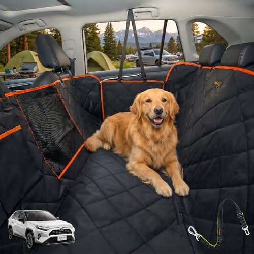 Luxury Dog Car Seat Cover for Back Seat Breathable Mesh Window Dog Hammock for by iBuddy
