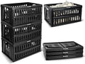CleverMade Collapsible Utility Crates, 60L Storage Crate, 3 Pack by CleverMade