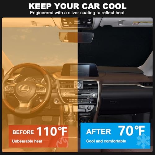 Foldable Front Windshield Sunshade fit - Image 2