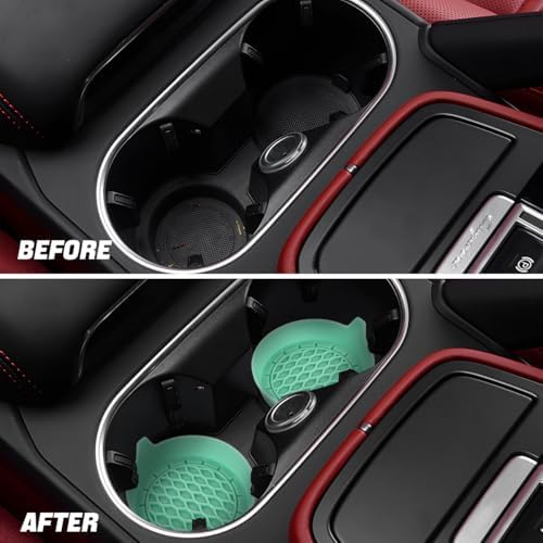 Zpana 4PCS Car Cup Holder Coasters, Silicone Non-Slip Vehicle Cup Recessed Mats - Image 5