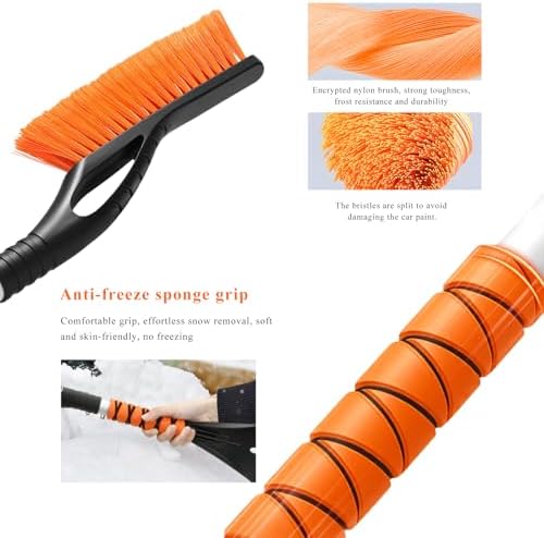 20.1 Inch Car Snow Scraper and Brush, Detachable Winter Snow Removal Tool - Image 3
