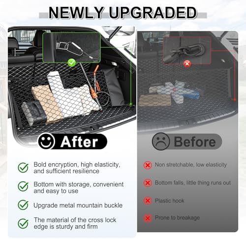 Amiss Truck Bed Cargo Net with Side Organizer, Fits - Image 6