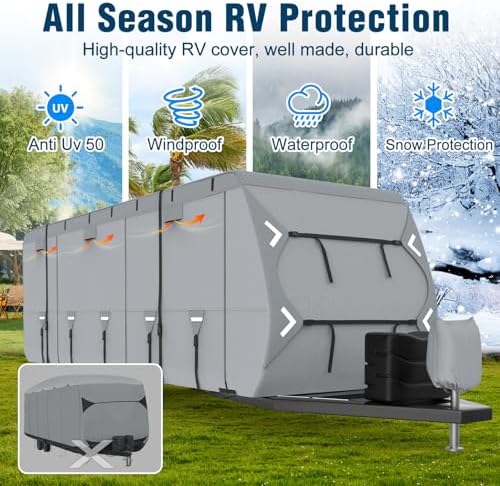 Mofeez RV Cover, 24-27ft Travel Trailer Cover, Heavy Duty 7 Layer Top Anti-UV - Image 3
