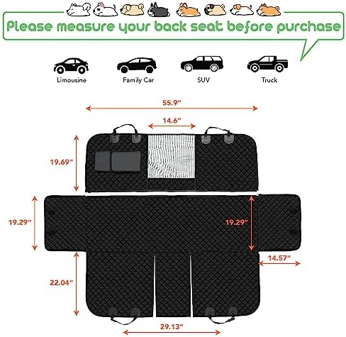 Vailge 100% Waterproof Convertible Dog Car Seat Covers, Waterproof Dog Seat - Image 6