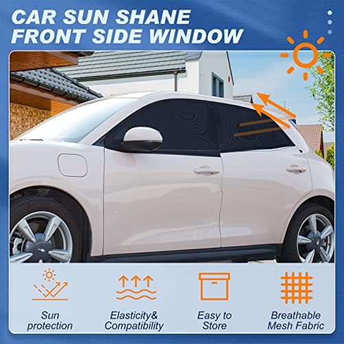 Tallew 4 Pcs Car Window Screens Mesh Breathable Shade, 19-25 in, 22-45 in - Image 7