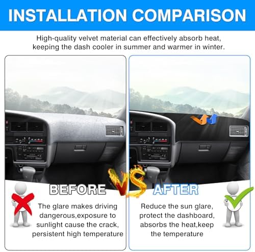 Autorder Dashboard Cover Mat for 1990-1995 Toyota 4Runner Pickup Truck - Image 3