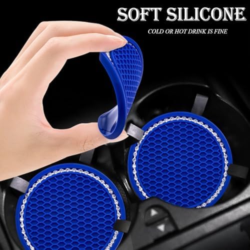2PCS Bling Cup Holder Coaster, 2.75 Inch Auto Car Cup Holder Insert Coasters - Image 4