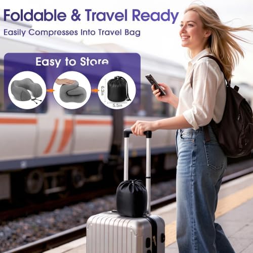 CloudBliss Memory Foam Travel Neck Pillow - Image 3