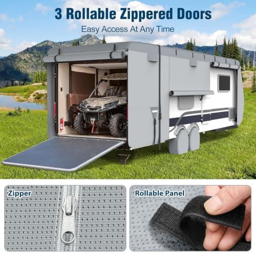 Mofeez RV Cover, 18-20ft Travel Trailer Cover, Heavy Duty 7 Layer Top Anti-UV - Image 4