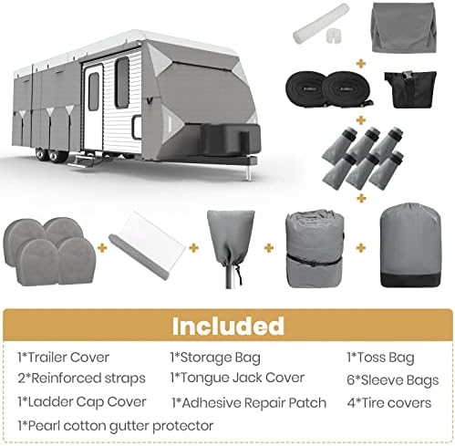 20'-22' Travel Trailer RV Cover Windproof Extra Thick & Anti-UV - Image 7