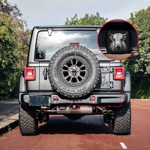 Highland Cow Tow Hitch Covers Heavy Duty Rubber Trailer Hitch Cover 2" Receiver - Image 6